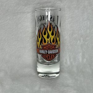 Harley-Davidson Tall Shot Glass Flames Las Vegas Nevada